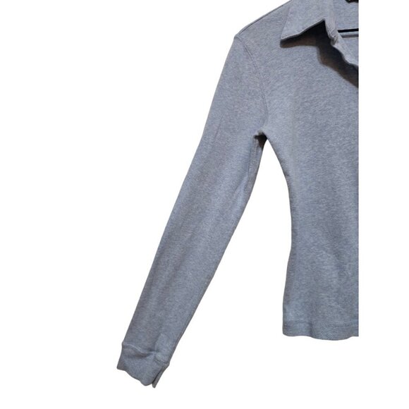 Tommy Hilfiger Light Blue Vintage V-Neck Long Sleeve Y2K Collared Tee Sz M - Picture 3 of 8